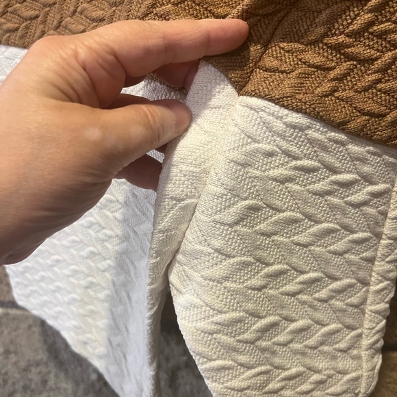 Anthropologie HD in Paris Color Block Pencil Skirt Neutrals Textured SZ 6 preppy - Picture 3 of 12